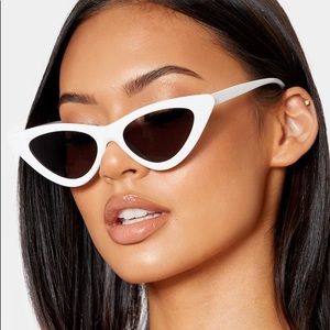 NEW White Retro Cat Eye Sunglasses